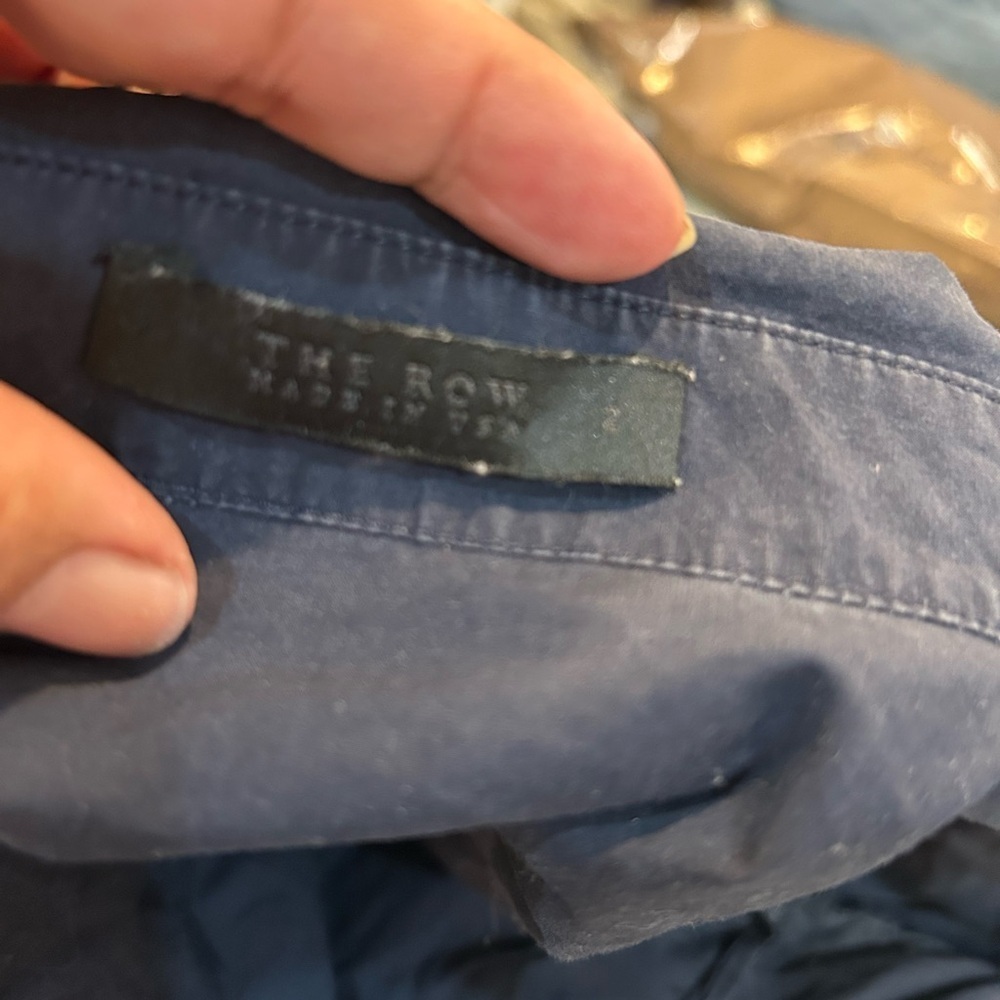 The Row Navy Blouse size 2 has slight wear overall GUC - Picture 2 of 7